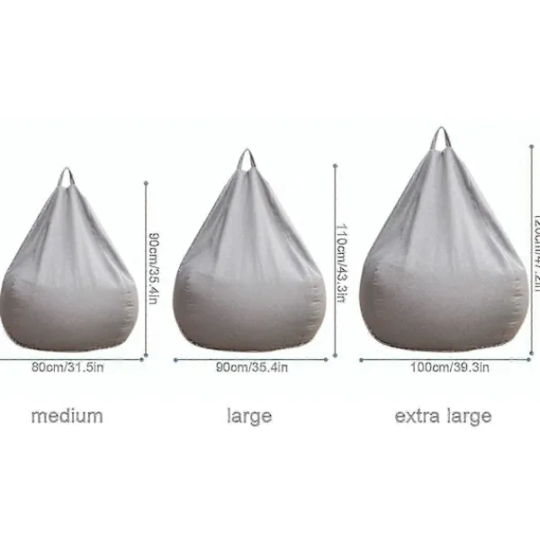 Sittpuffar>Helt Ny Extra Stor Bönpåse Stol Soffa Överdrag Inomhus Lat Lounger För Vuxna Barn Hotsale! 90 * 110cm