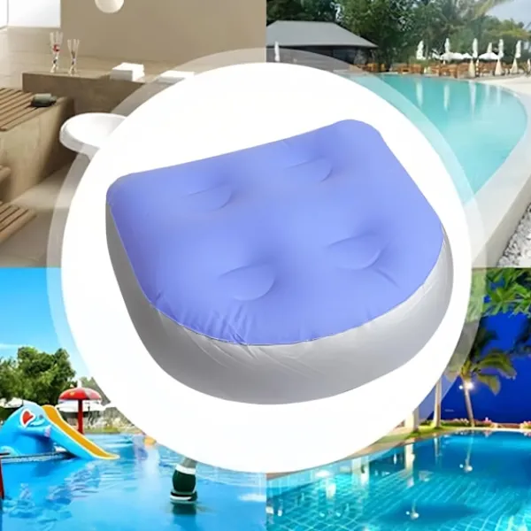 Sittpuffar>Helt ny uppblåsbar massagekudde, spakudde, mjuk uppblåsbar massagekudde, bekväm och hållbar sugkoppssits för badtunnor och spa