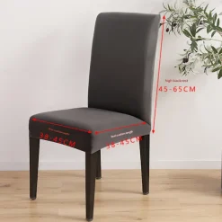 Stolar>Hög Stretch, Avtagbara Tvättbara Stolsöverdrag för Bröllop på Hotellfester (6-Pack, Svart)-FA6-