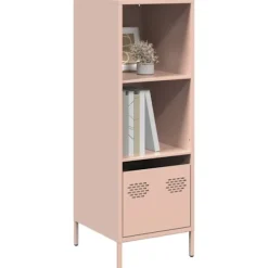 vidaXL Hyllor>Högskåp rosa 35x39x103,5 cm stål