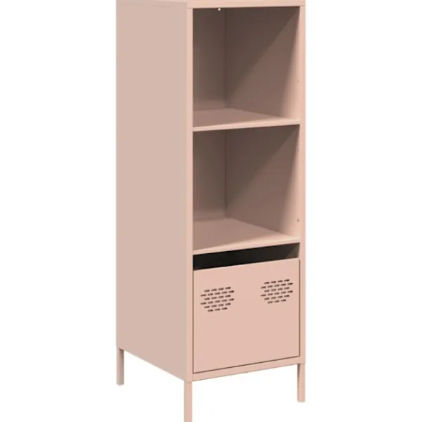 vidaXL Hyllor>Högskåp rosa 35x39x103,5 cm stål