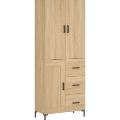 vidaXL Skåp>Högskåp sonoma-ek 69,5x34x180 cm konstruerat trä