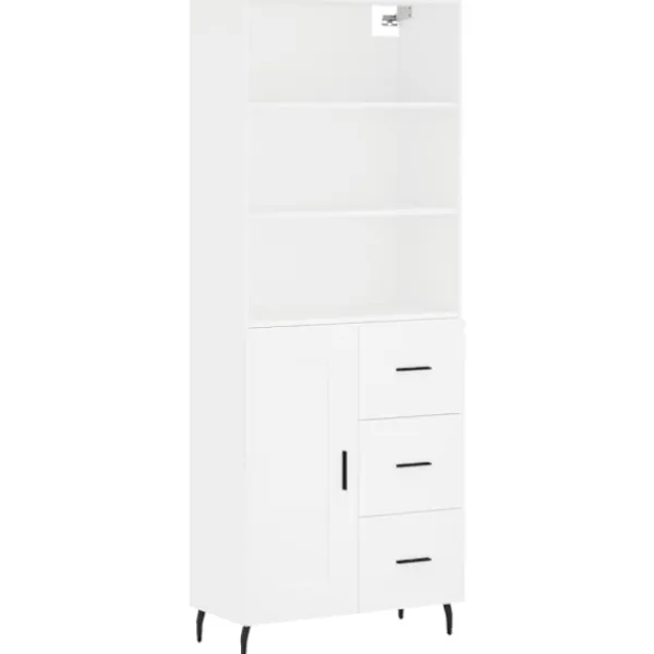 vidaXL Skåp>Högskåp vit 69,5x34x180 cm konstruerat trä