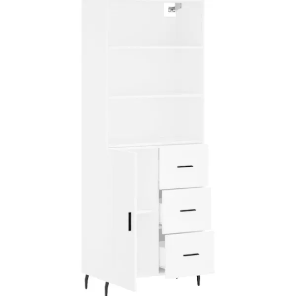 vidaXL Skåp>Högskåp vit 69,5x34x180 cm konstruerat trä