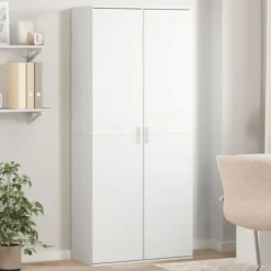 vidaXL Skåp>Högskåp vit 80x35x180 cm konstruerat trä