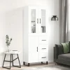 vidaXL Skåp>Högskåp vit 69,5x34x180 cm konstruerat trä