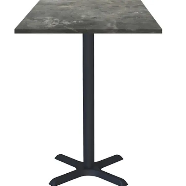 Matbord>Högt bord 60 x 60 cm - Dina metallisk sten modell