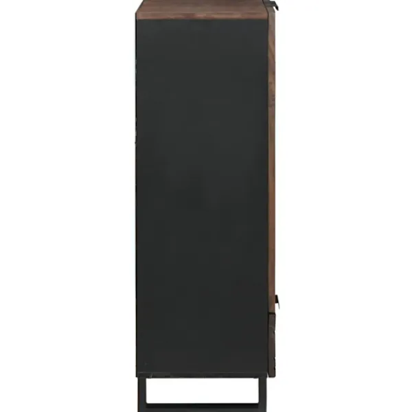 vidaXL Skåp>Highboard med låda Brun 60 x 33 x 100 cm massivt mangoträ