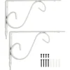 Hyllor>Hållbara Hyllkonsoler Järn Triangel Hyllstöd För Husägare Vit 15.00X11.50X2.50CM Enkel Design 2 Set