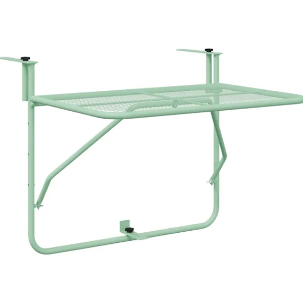 vidaXL Balkongmöbler>Hängande Balkongbord Mintgrön 60 x 39 x 65 cm Stål