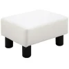 QINGMING Pallar>HOMCOM Chesterfield fotpall konstläder vit 40x30x24cm