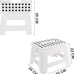 Pallar>Hopfällbar Pall - 23 cm Hög Hopfällbar Pall För Barn Och Vuxna, Kök, Trädgård, Badrum