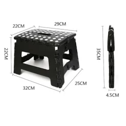 Pallar>Hopfällbar Pall, Portabel Halkfri Yta för Barn och Vuxna, Kraftig Hopfällbar Pall med Bärhandtag
