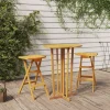 vidaXL Balkongmöbler>Hopfällbart barbord 90x65x105 cm massiv teak
