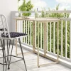 vidaXL Balkongmöbler>hopfällbart trädgårdsbord beige 90x51x75 cm konstrotting