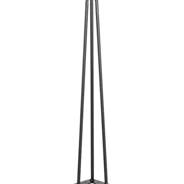 Kontorsmöbler>Hårnålsbordsben 51 cm Svarta Set om 4 Skrivbordsben Varje 100 kg Kapacitet Hårnålsbordsben 3 Stänger