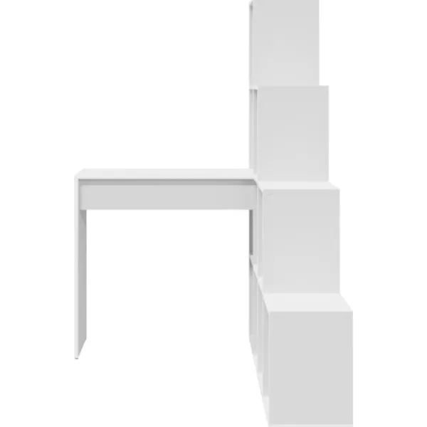 vidaXL Kontorsmöbler>Hörnskrivbord Vit 101,5 x 149,5 x 149,5 cm Konstruerat trä