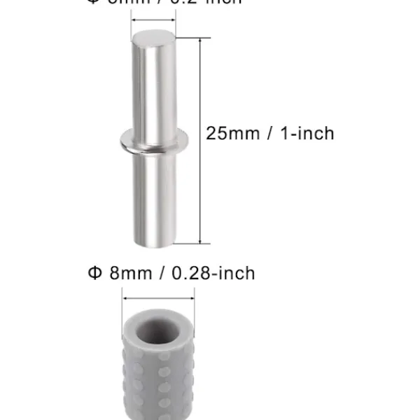 NeunWolken Hyllor>Hylla fästelement pinnar(5x25mm)Rostfritt stål hylla hållare stöd stift för skåp bokhylla 20 st 5*25mm