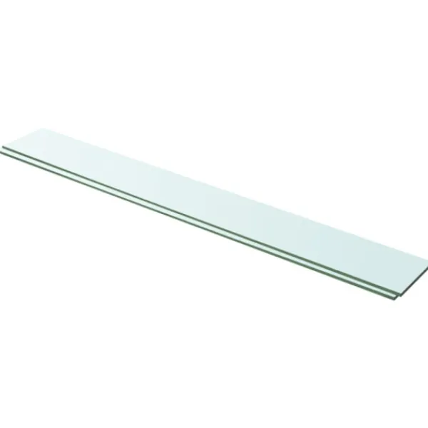 vidaXL Hyllor>Hyllplan 2 st glas genomskinligt 100x12 cm