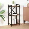 vidaXL Hyllor>Hyllsystem Rökt ek 40 x 30 x 85 cm Konstruerat trä