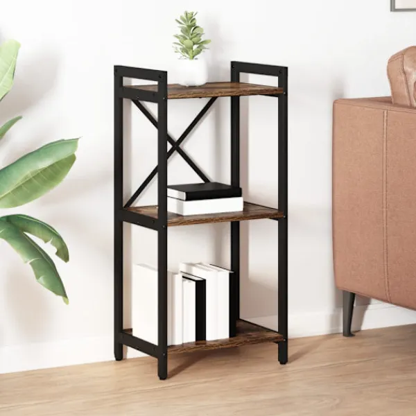 vidaXL Hyllor>Hyllsystem Rökt ek 40 x 30 x 85 cm Konstruerat trä