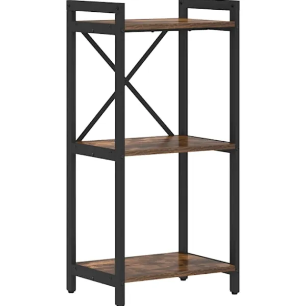 vidaXL Hyllor>Hyllsystem Rökt ek 40 x 30 x 85 cm Konstruerat trä