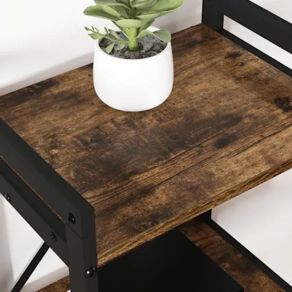 vidaXL Hyllor>Hyllsystem Rökt ek 40 x 30 x 85 cm Konstruerat trä