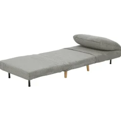 Northio Soffor>2-i-1 bäddsoffa, stolsäng, justerbar hopfällbar madrass, gästsäng i manchesterlook, för sovrum, vardagsrum, grå 82 x 89 x 83 cm