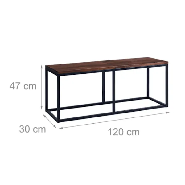 Northix Matgrupper>Industriell matbänk, 120 cm, plats för 2