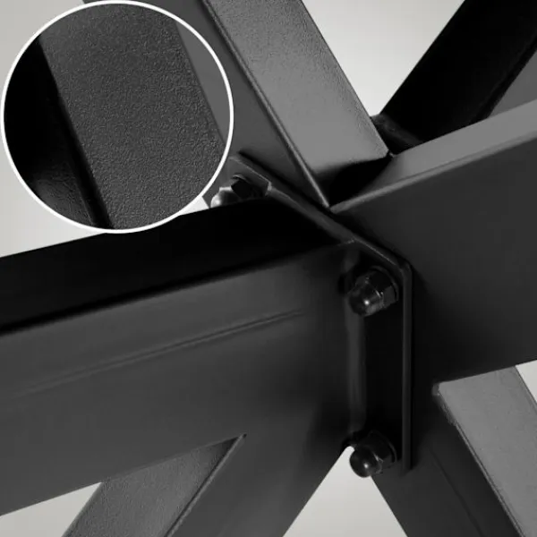 BellaFurn Matbord>Industriella bordsben - Bas - Robust stål med golv Glijders | Storlek: l | Färg: Svart