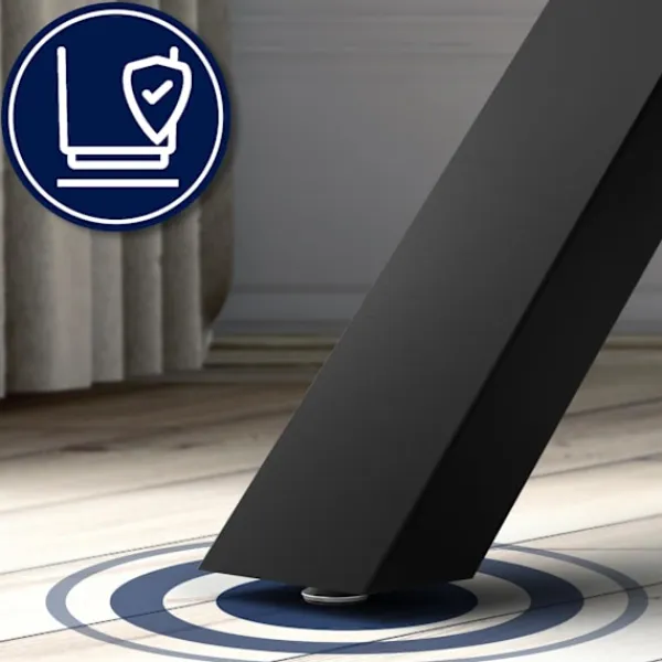 BellaFurn Kontorsmöbler>Industriella bordsben - Upprätter - Högt pulverbelagt stål, inklusive golvtoppar Färg: Svart | Storlek: 160x80x72 cm