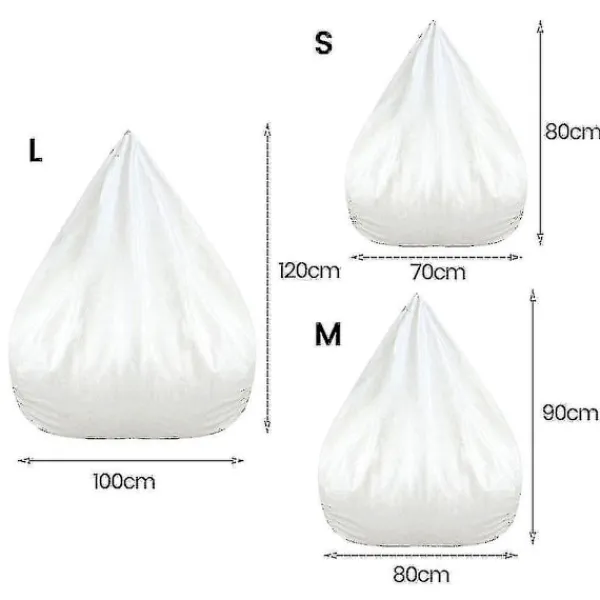 Sittsäckar>Innerfodral Vattentätt Lazy Bean Bag Sofföverdrag, Utan Fyllning - Storlek 100x120 cm