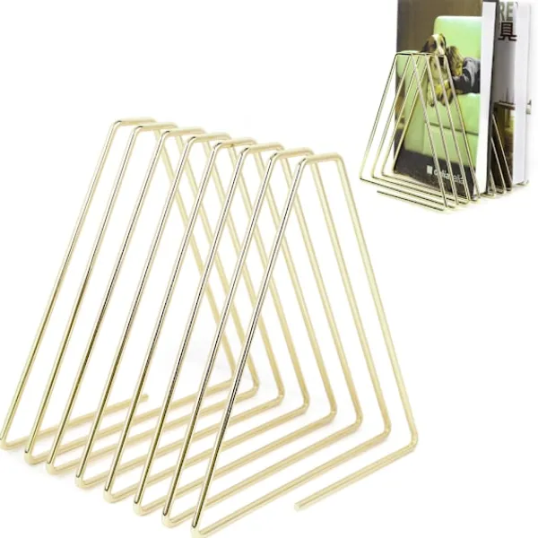 Hyllor>Innovativ Desktop Flexibel Vikbar Metall Bokstöd Bok Ställ Hållare Organizer för School OfficeGold