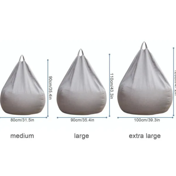 Sittsäckar>Inomhus Utomhus Vuxen Sittpuff Spelstol Extra Stor Sittpuff Överdrag Gul 450g Gul 450g