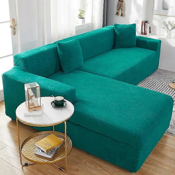 Soffor>Jacquard Stretch Vattentätt Sofföverdrag för Vardagsrum Elastiskt Sofföverdrag L-Form Soffskydd Möbelskydd mörkgrå 1-seater 90-140cm