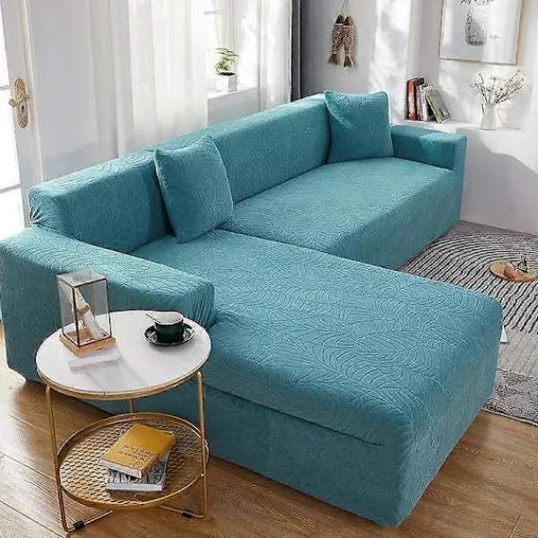 Soffor>Jacquard Stretch Vattentätt Sofföverdrag för Vardagsrum Elastiskt Sofföverdrag L-Form Soffskydd Möbelskydd mörkgrå 1-seater 90-140cm