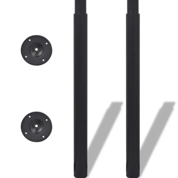 Balkongmöbler>Justerbara bordsben 2 st 710 mm-1100 mm svart Svart