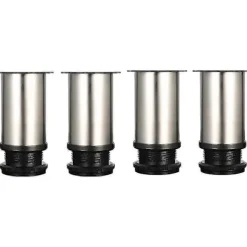Småbord>Justerbara möbelben 80-95mm, bordsben i rostfritt stål med monteringsskruvar (4-pack)