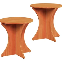 vidaXL Småbord>Kaffeebord 2 pcs Vaxbrun Massiv furu