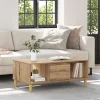 vidaXL Soffbord>Kaffeebord Artisan Ek 90 x 50 x 26.5 cm Konstruerat trä