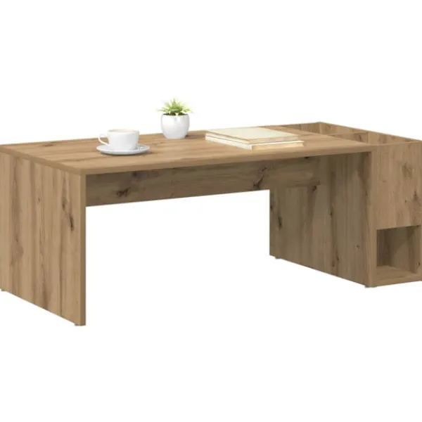 vidaXL Soffbord>Kaffeebord Artisan Ek 101,5 x 50 x 37 cm Konstruerat trä