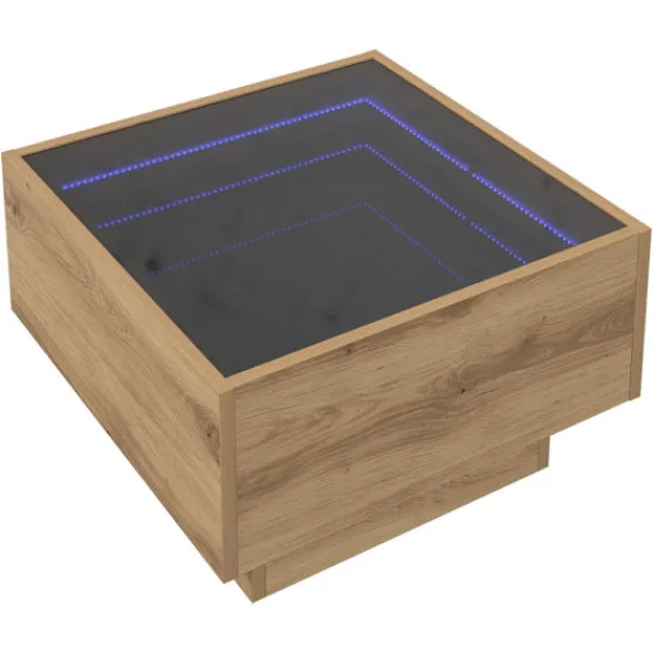 vidaXL Soffbord>Kaffeebord artisan ek 50 x 50 x 30 cm Konstruerat trä
