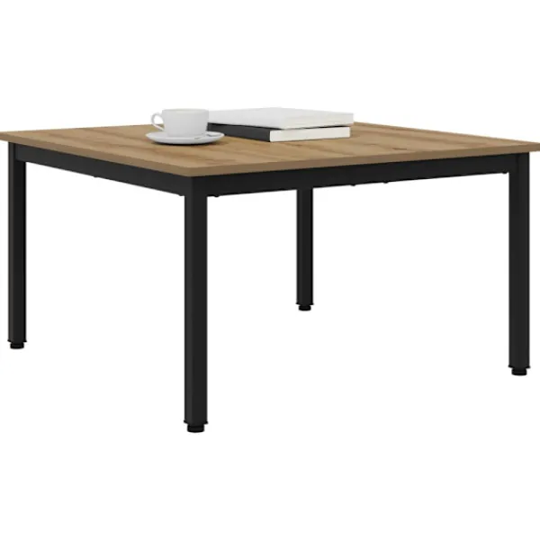 vidaXL Soffbord>Kaffeebord Artisan Ek 80 x 80 x 45 cm Konstruerat trä