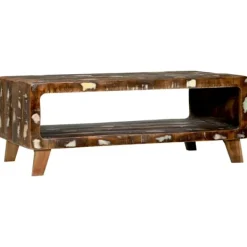 vidaXL Soffbord>Kaffeebord Flerfärgsdesign 90 x 50 x 35 cm Solid återvunnen trä