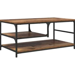 vidaXL Soffbord>Kaffeebord Gammalt trä 90 x 49 x 40 cm Konstruerat trä