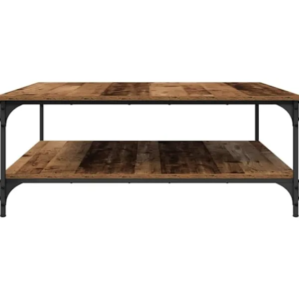 vidaXL Soffbord>Kaffeebord Gammalt trä 100 x 100 x 40 cm Konstruerat trä