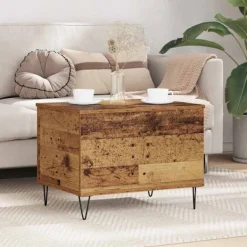 vidaXL Småbord>Kaffeebord Gammalt trä 60 x 44,5 x 45 cm Konstruerat trä