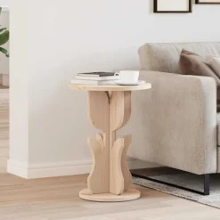 vidaXL Småbord>Kaffeebord Naturfärg 39,5 x 39,5 x 53,5 cm Massiv furu