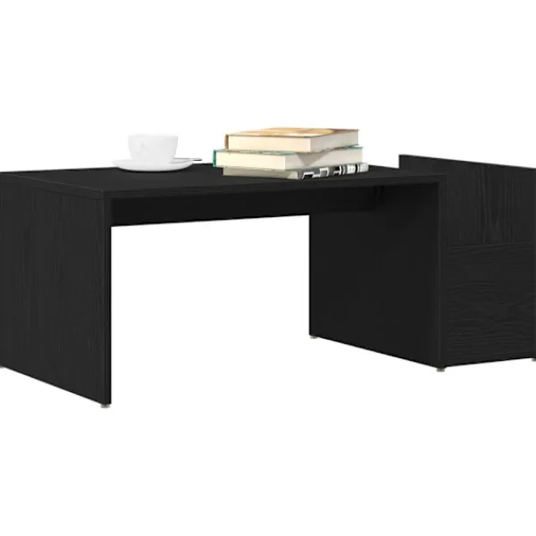 vidaXL Soffbord>Kaffeebord Svart Ek 90 x 45 x 35 cm Konstruerat trä