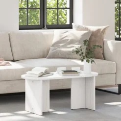 vidaXL Soffbord>Kaffeebord Vit 80 x 39,5 x 35 cm Massivt tallträ